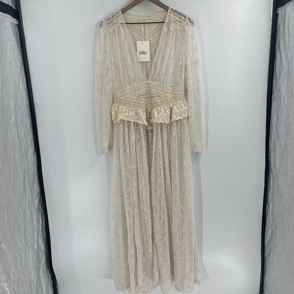 Spell Margot Duster Off White Lace Size Large(40), New with Tags - Picture 5 of 10